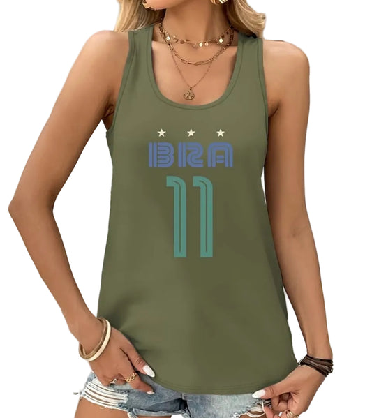 Regata Brasil Feminina Verde Musgo