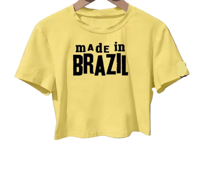 Camiseta Amarela Clara "Made in Brazil"