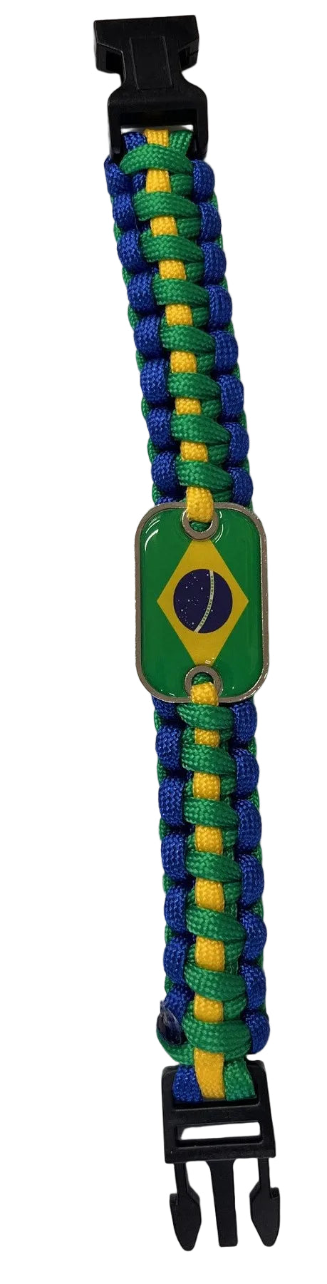 Pulseira Brasil verde, amarelo e azul Corda