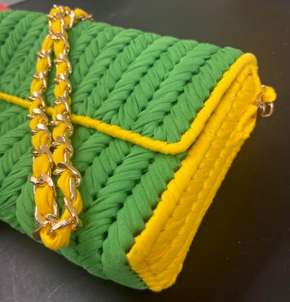 Bolsa Nani - Amarelo e Verde feita a mao