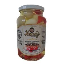 Ovo de Codorna em Conserva com Pimenta Biquinho Kamily 300g