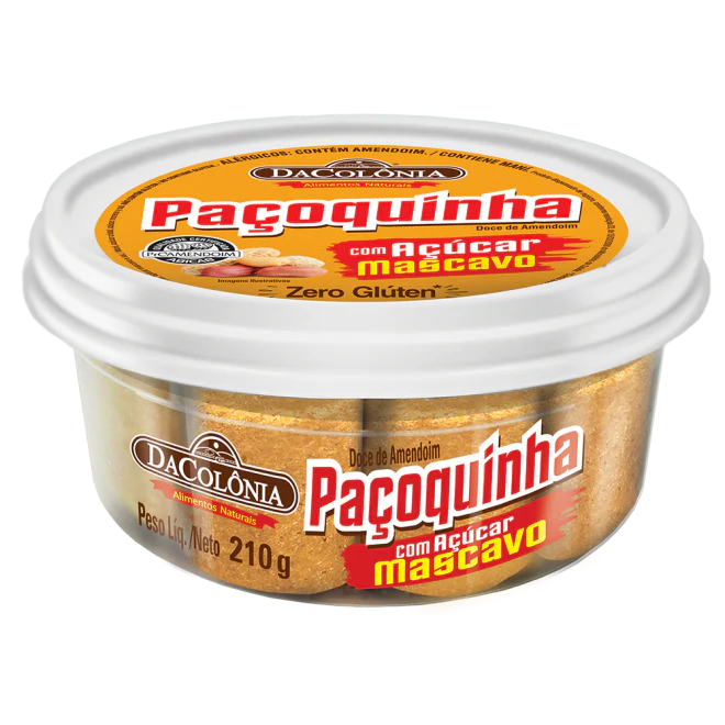 Pacoca Acucar Mascavo Da colonia 210g
