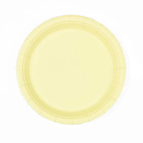 Prato Descartavel Papel 7" 30 unids Amarelo