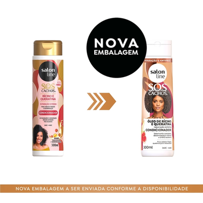 Salon Line Condicionador Oleo de Ricino e Queratina 300ml