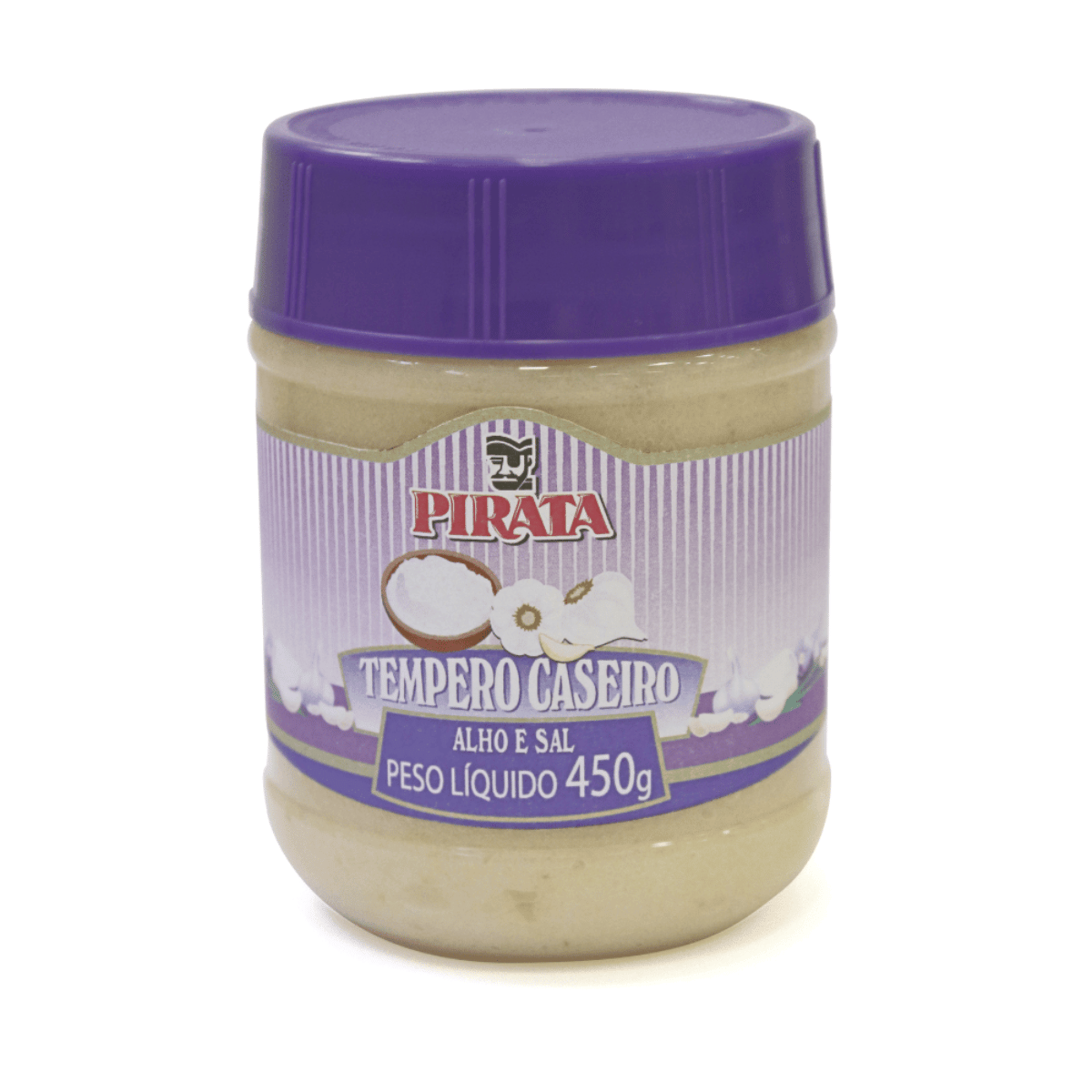 Tempero Caseiro Alho e Sal Pirata 450g