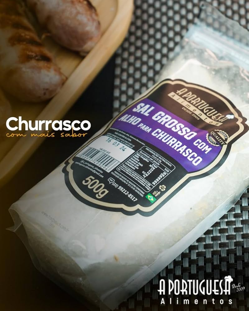 Tempero com alho para churrasco A Portuguesa 500g