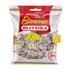 Pacote Bala de Banana Oliveira 500g