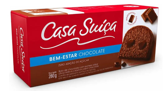 Bolo Pronto Chocolate Zero Acucar Premium Casa Suica 280g