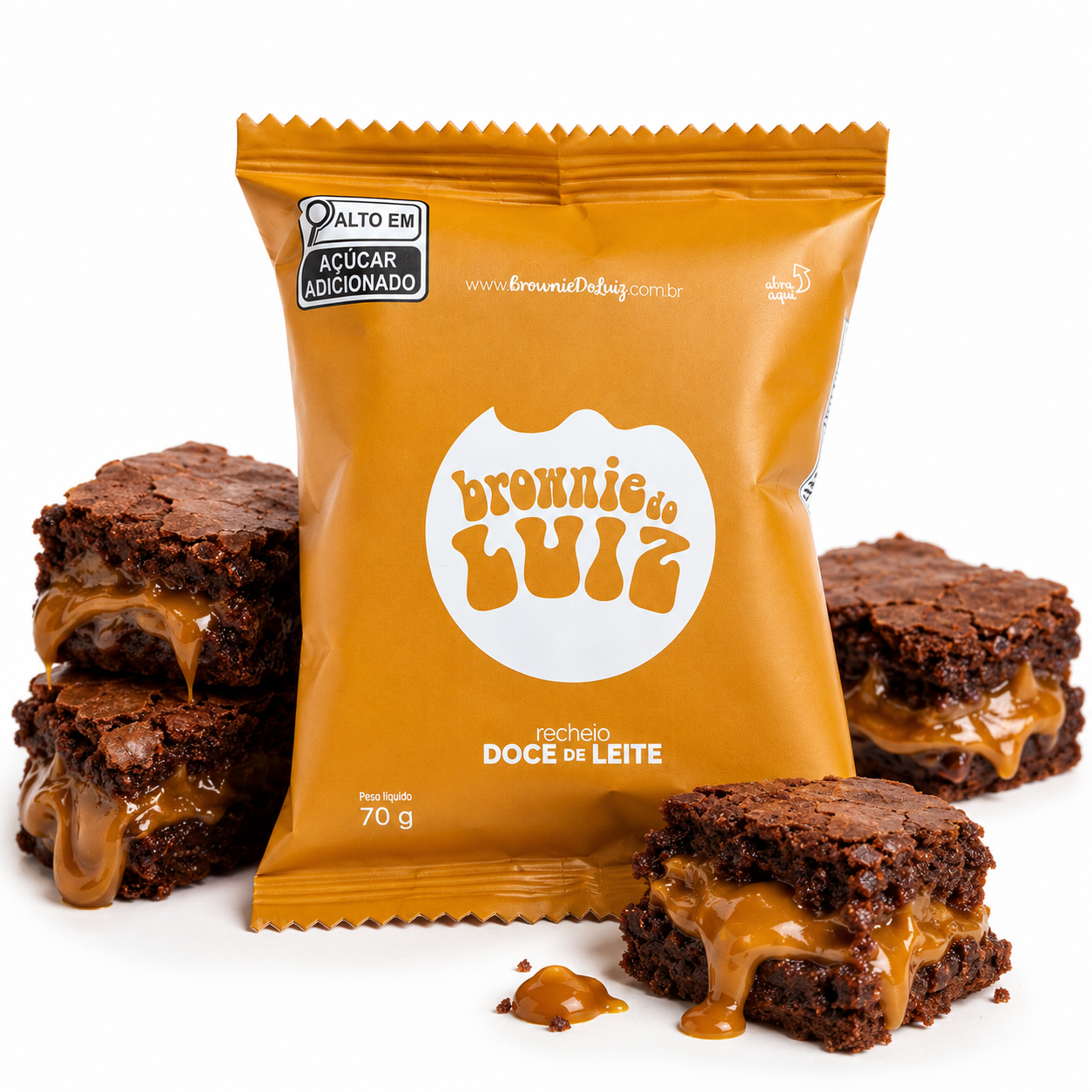 Brownie do Luiz Recheio Doce de Leite 70g