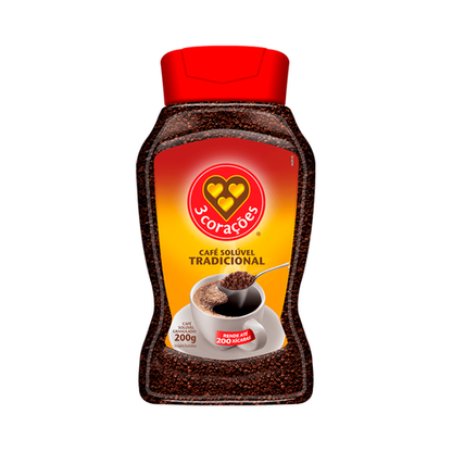 Café Solúvel 3 Corações - 100g