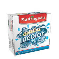 Gelatina incolor e sem sabor Madrugada 8g