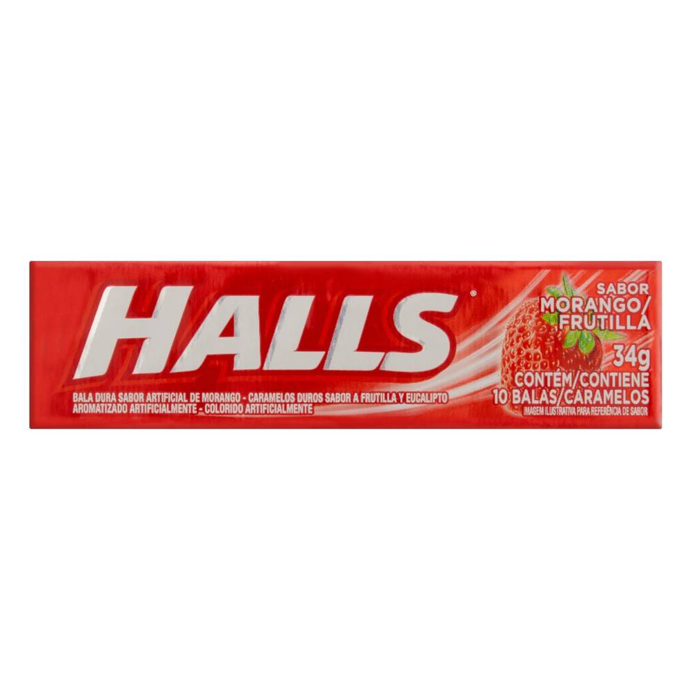 Halls de Morango 28g