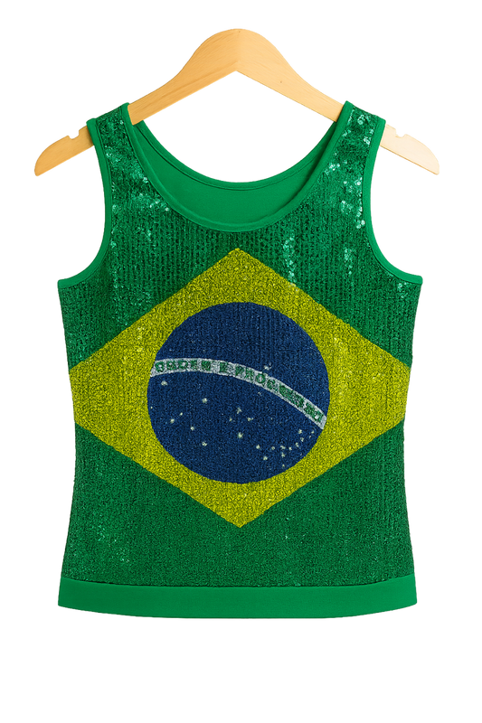 Regata com lantejola Brazil