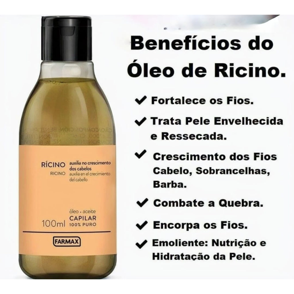 Óleo Ricino Puro Capilar 100ml