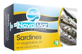 Sardinha em oleo vegetal Novo Mar 120g