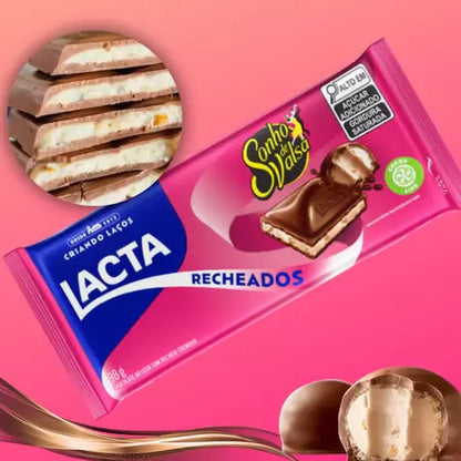 Barra de Chocolate Sonho de Valsa Lacta 98g