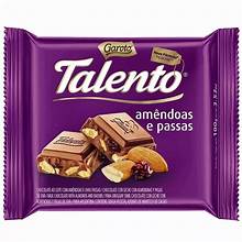 Chocolate Talento Amendoas e Passas Garoto 85g